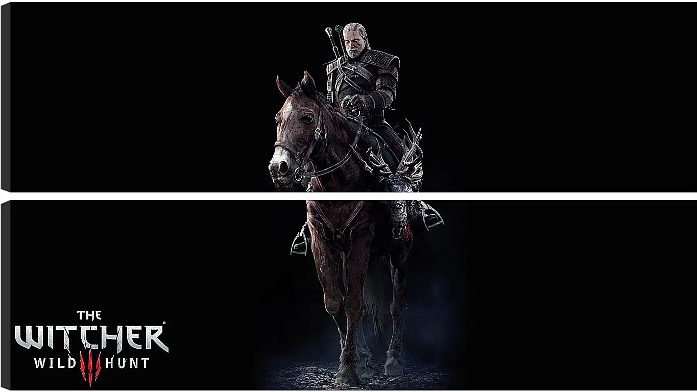 Модульная картина - The Witcher 3: Wild Hunt (Ведьмак), Геральт верхом на Плотве