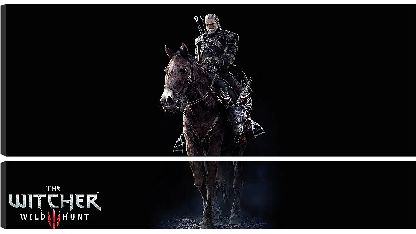 Модульная картина - The Witcher 3: Wild Hunt (Ведьмак), Геральт верхом на Плотве