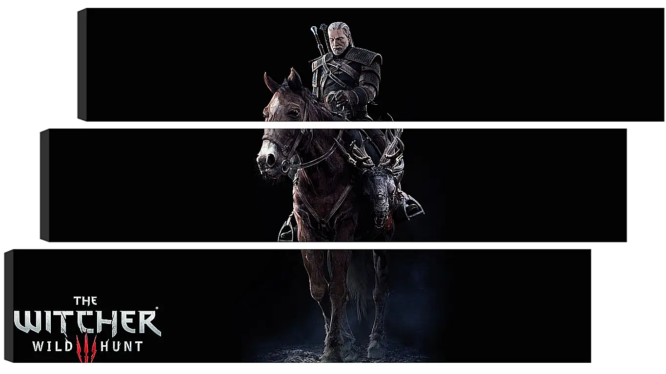 Модульная картина - The Witcher 3: Wild Hunt (Ведьмак), Геральт верхом на Плотве