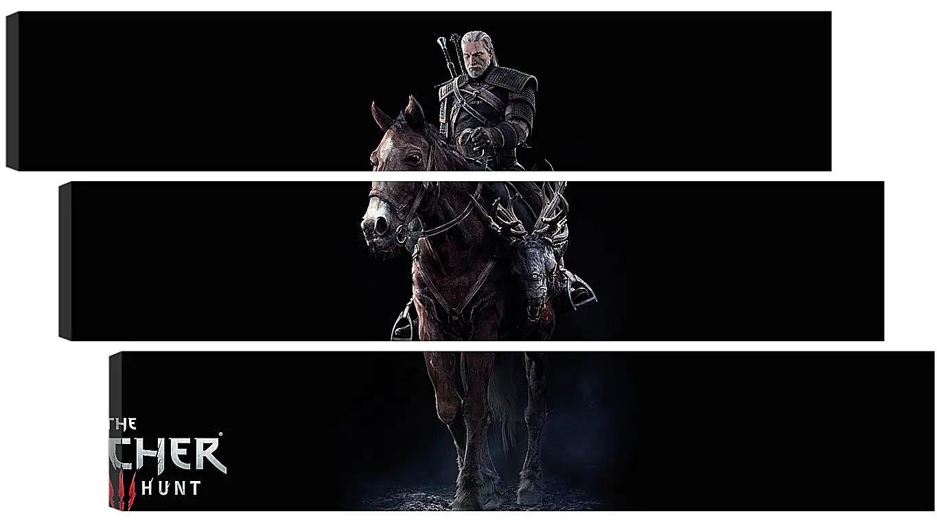 Модульная картина - The Witcher 3: Wild Hunt (Ведьмак), Геральт верхом на Плотве