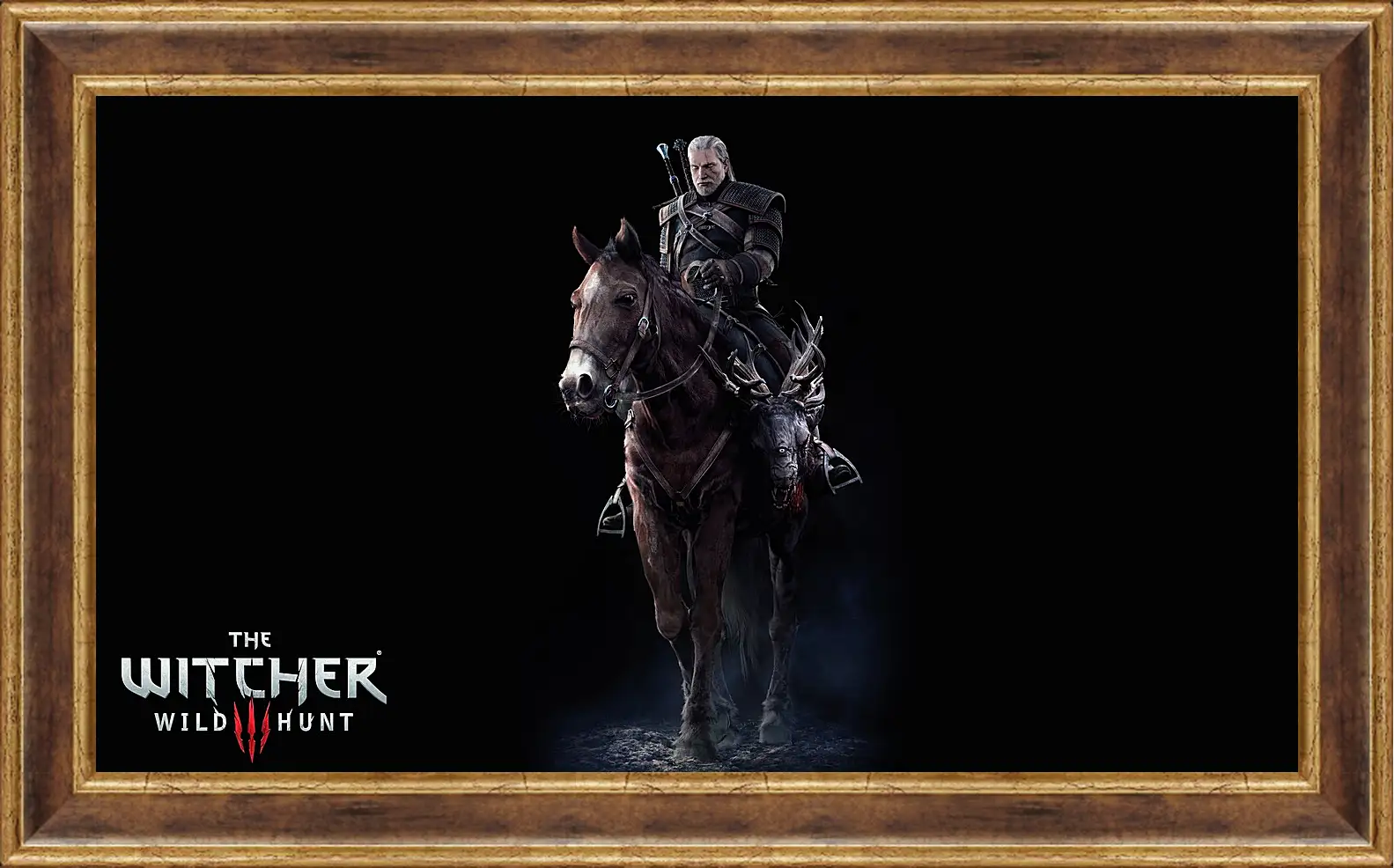 Картина в раме - The Witcher 3: Wild Hunt (Ведьмак), Геральт верхом на Плотве