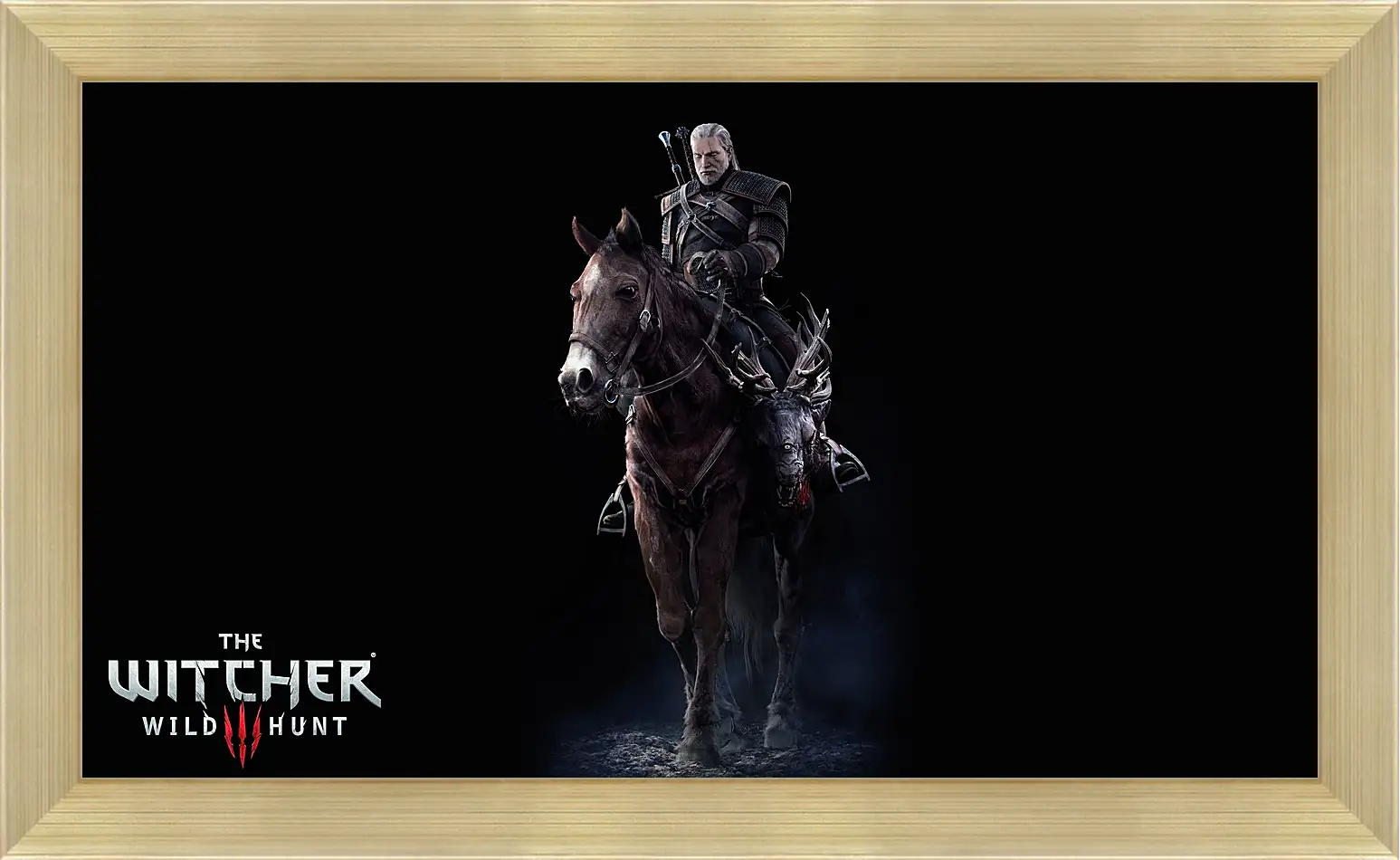 Картина в раме - The Witcher 3: Wild Hunt (Ведьмак), Геральт верхом на Плотве