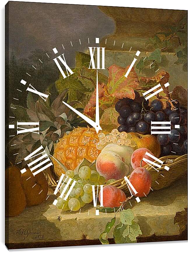 Часы картина - Натюрморт. Стэннард Элоиза Гарриет