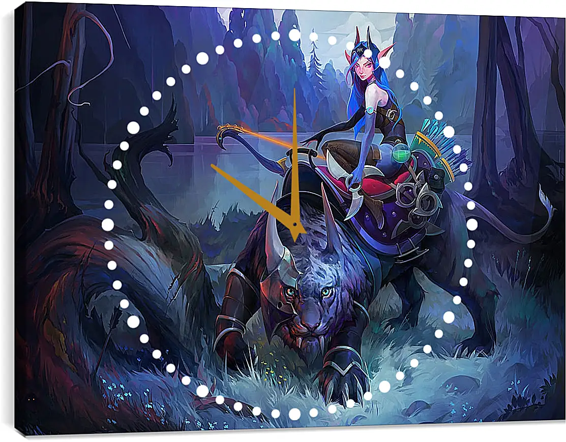 Часы картина - DotA 2, артпостер
