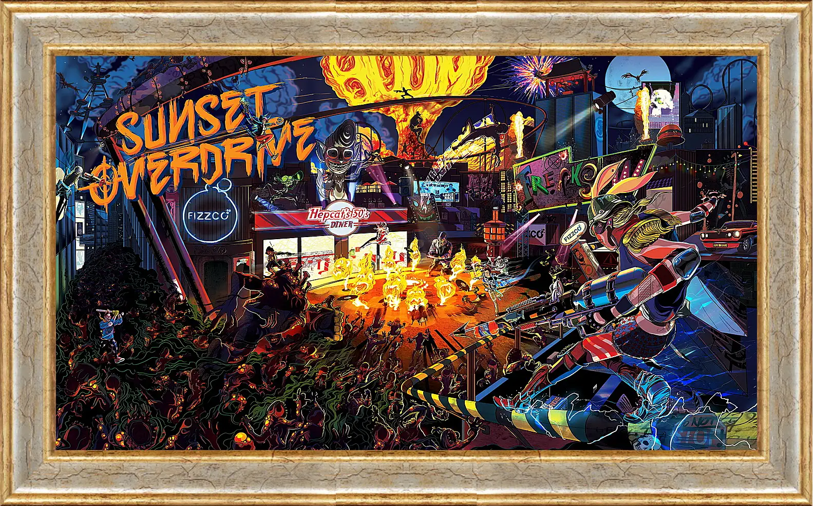 Картина в раме - Sunset Overdrive
