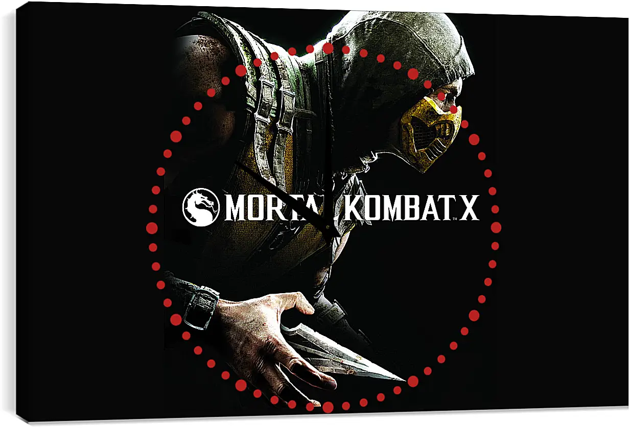 Часы картина - Mortal Kombat X, Scorpio