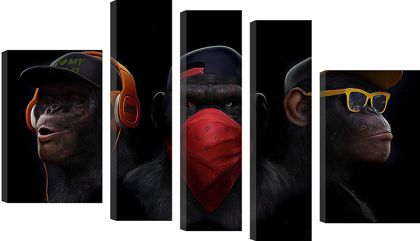 Модульная картина - Три обезьяны