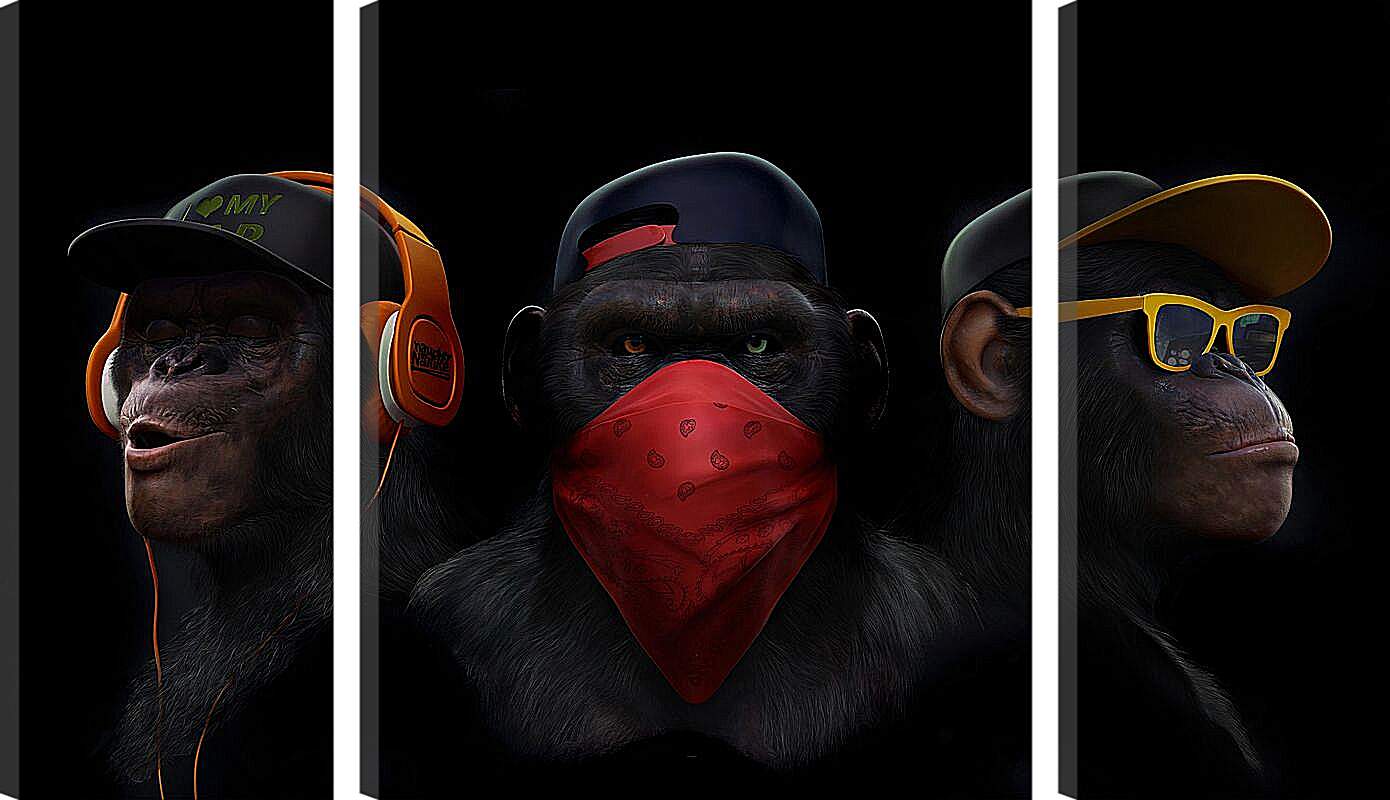 Модульная картина - Три обезьяны