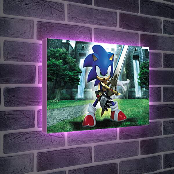 Лайтбокс световая панель - Sonic And The Black Knight
