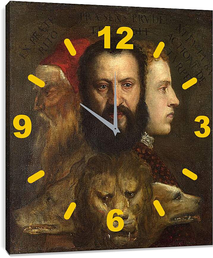 Часы картина - Аллегория благоразумия. Тициан Вечеллио
