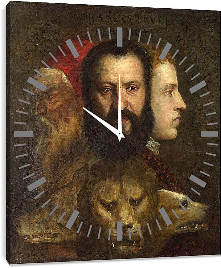 Часы картина - Аллегория благоразумия. Тициан Вечеллио

