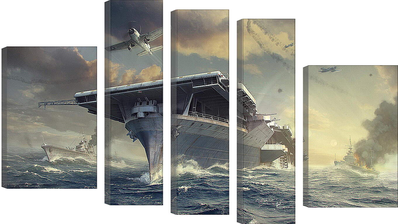 Модульная картина - World Of Warships
