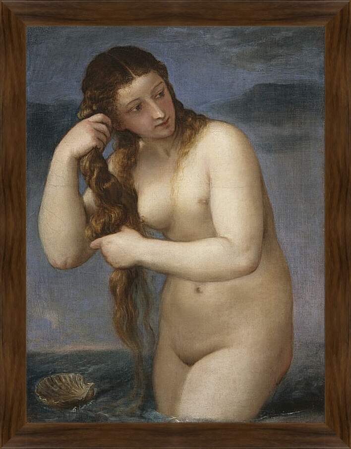 Картина в раме - Венера Анадиомена. Тициан Вечеллио
