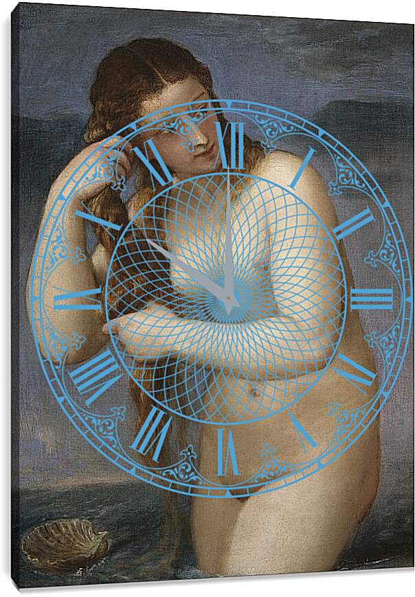 Часы картина - Венера Анадиомена. Тициан Вечеллио
