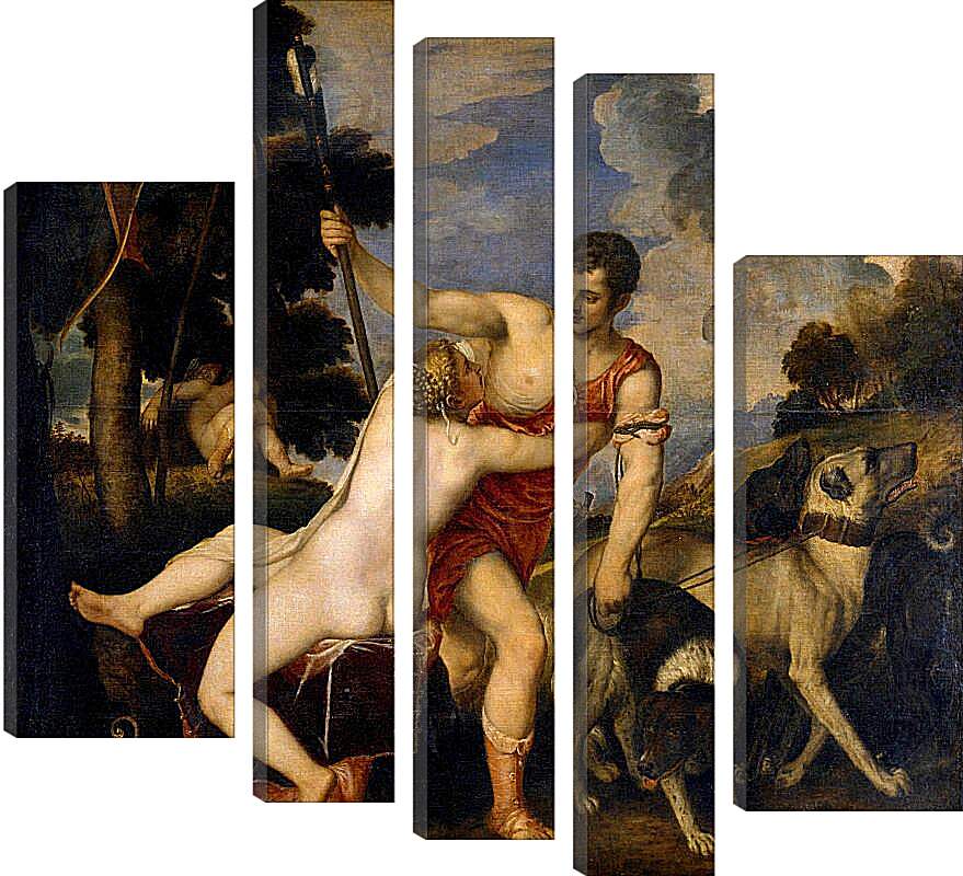 Модульная картина - Венера и Адонис. Тициан Вечеллио

