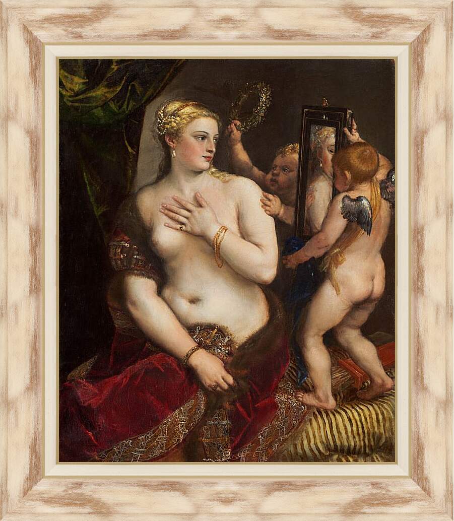 Картина в раме - Венера перед зеркалом. Тициан Вечеллио
