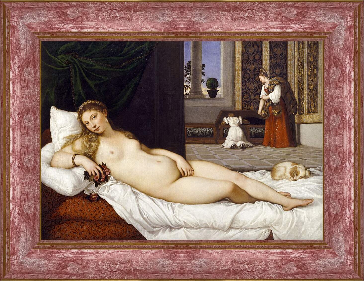 Картина в раме - Венера Урбинская. Тициан Вечеллио

