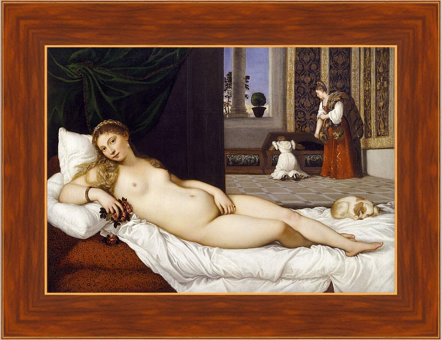 Картина в раме - Венера Урбинская. Тициан Вечеллио
