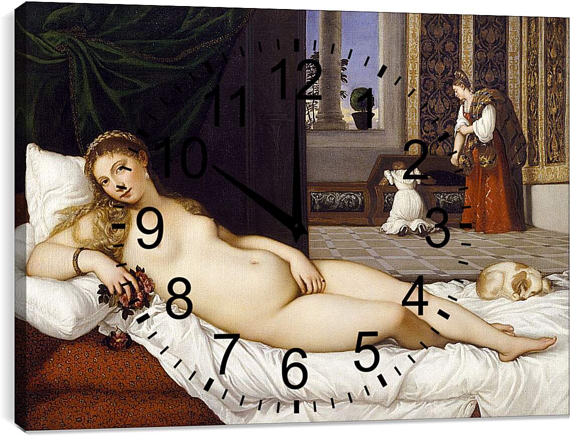 Часы картина - Венера Урбинская. Тициан Вечеллио

