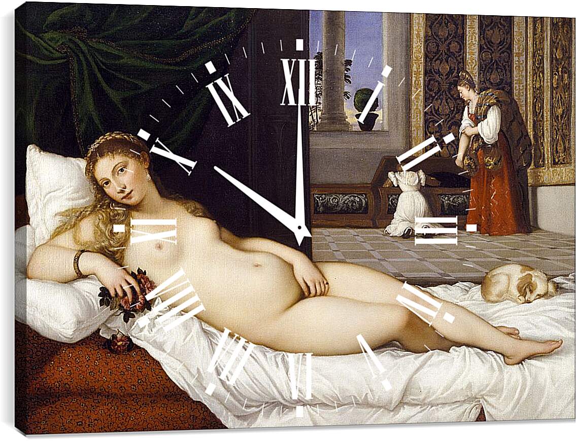 Часы картина - Венера Урбинская. Тициан Вечеллио

