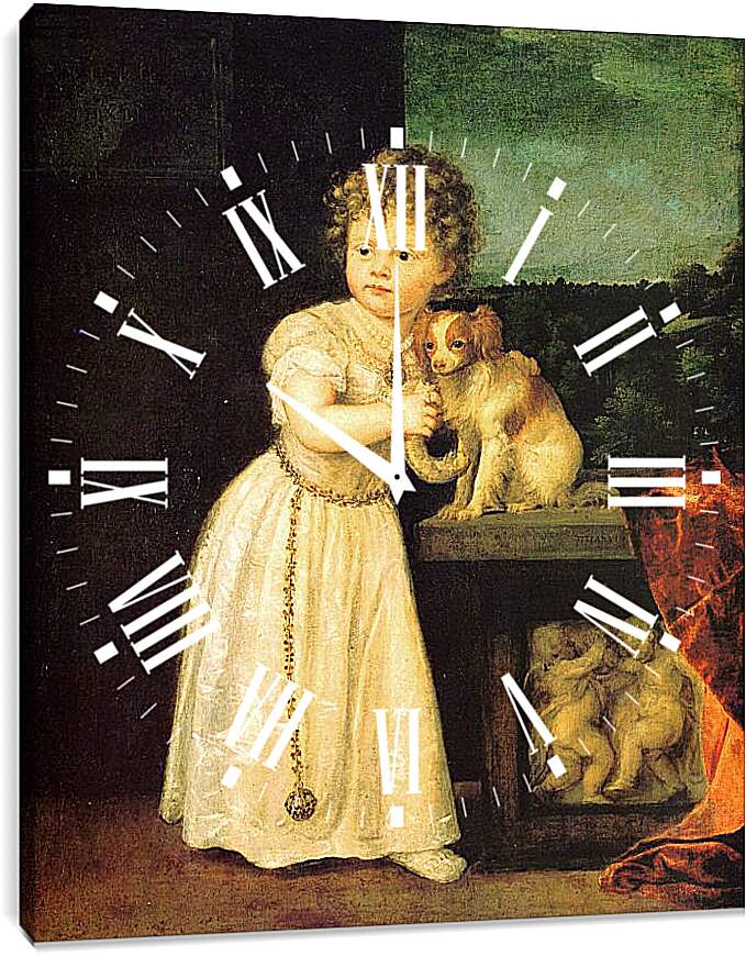 Часы картина - Дочь Роберто Строцци. Тициан Вечеллио
