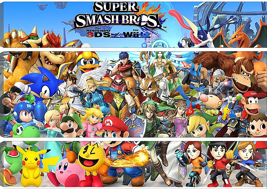 Модульная картина - Super Smash Bros. For Nintendo 3ds And Wii U
