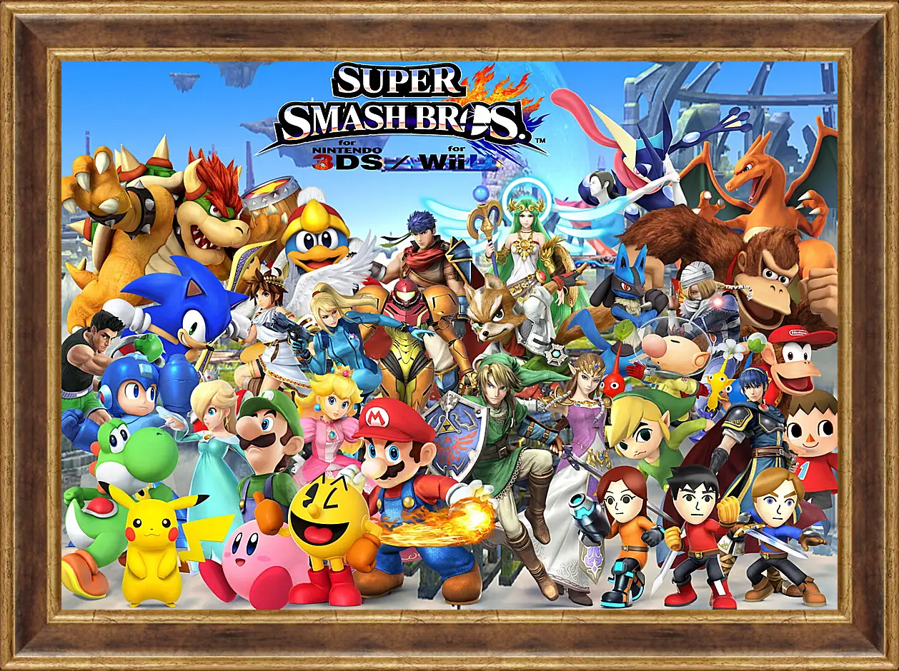 Картина в раме - Super Smash Bros. For Nintendo 3ds And Wii U
