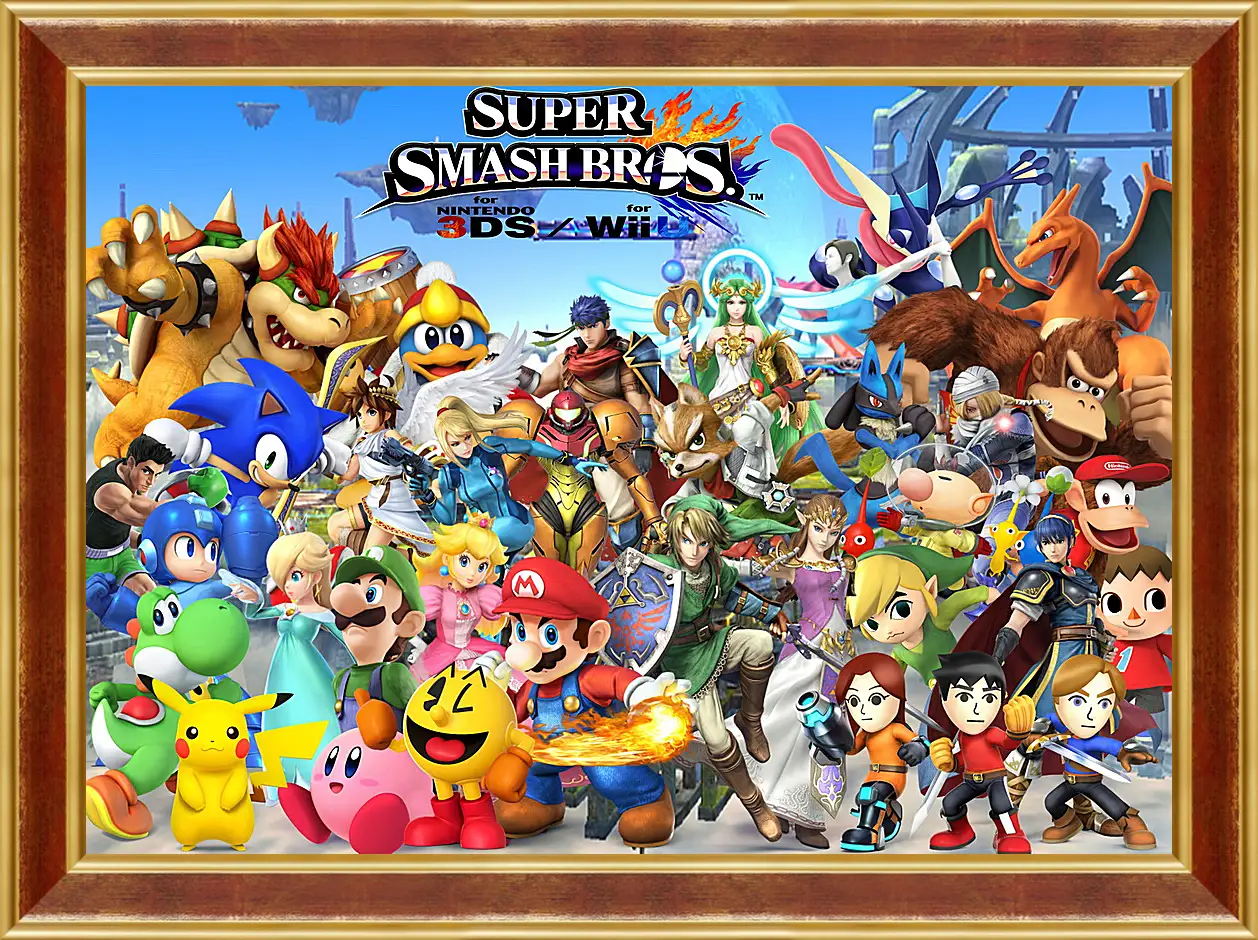 Картина в раме - Super Smash Bros. For Nintendo 3ds And Wii U
