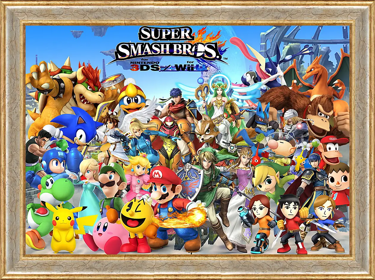 Картина в раме - Super Smash Bros. For Nintendo 3ds And Wii U
