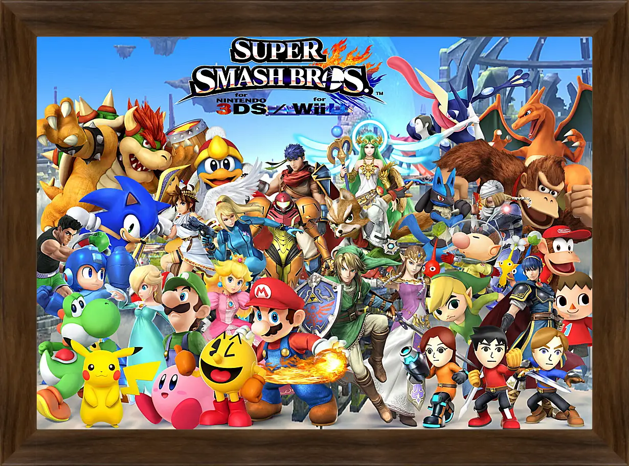 Картина в раме - Super Smash Bros. For Nintendo 3ds And Wii U
