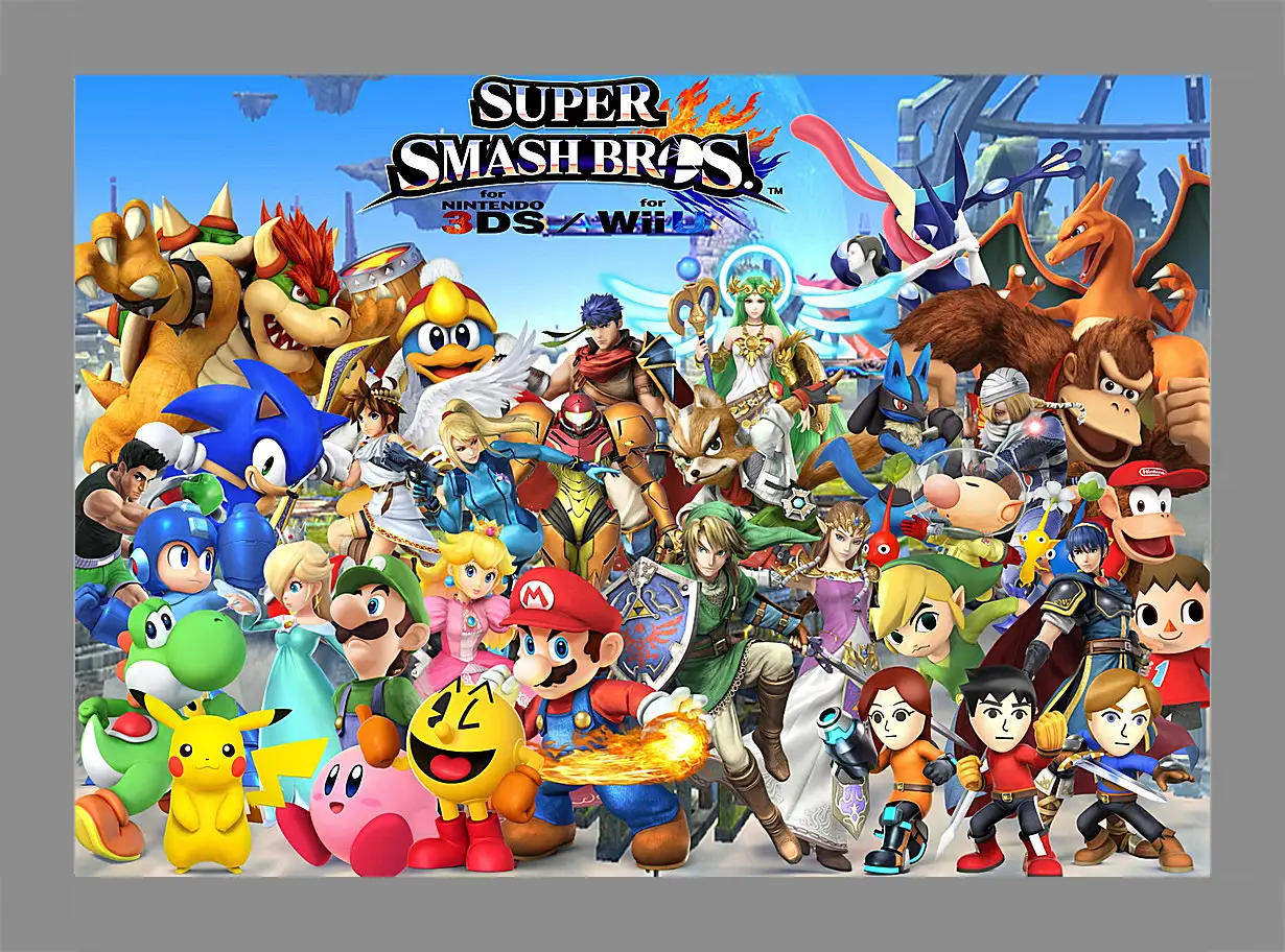 Картина в раме - Super Smash Bros. For Nintendo 3ds And Wii U
