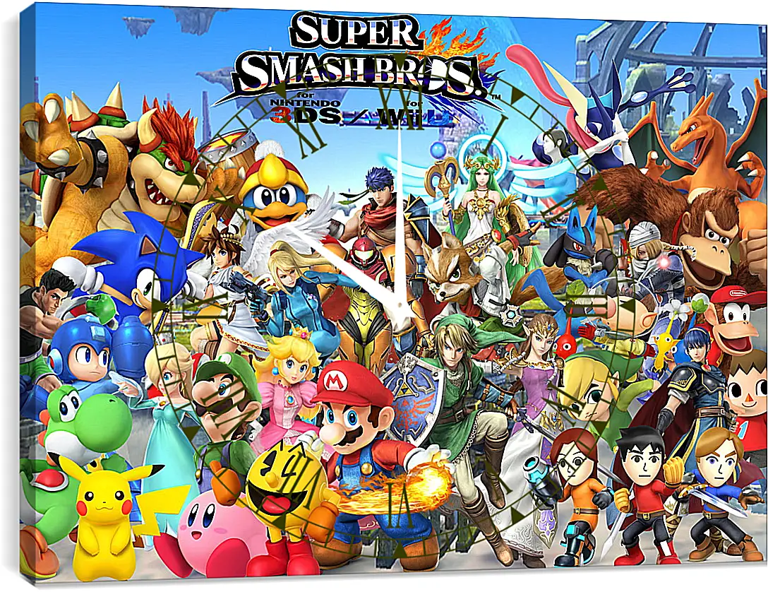 Часы картина - Super Smash Bros. For Nintendo 3ds And Wii U
