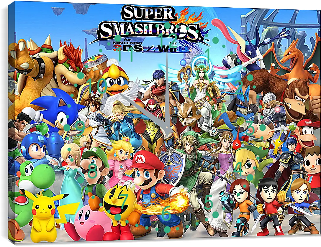 Часы картина - Super Smash Bros. For Nintendo 3ds And Wii U
