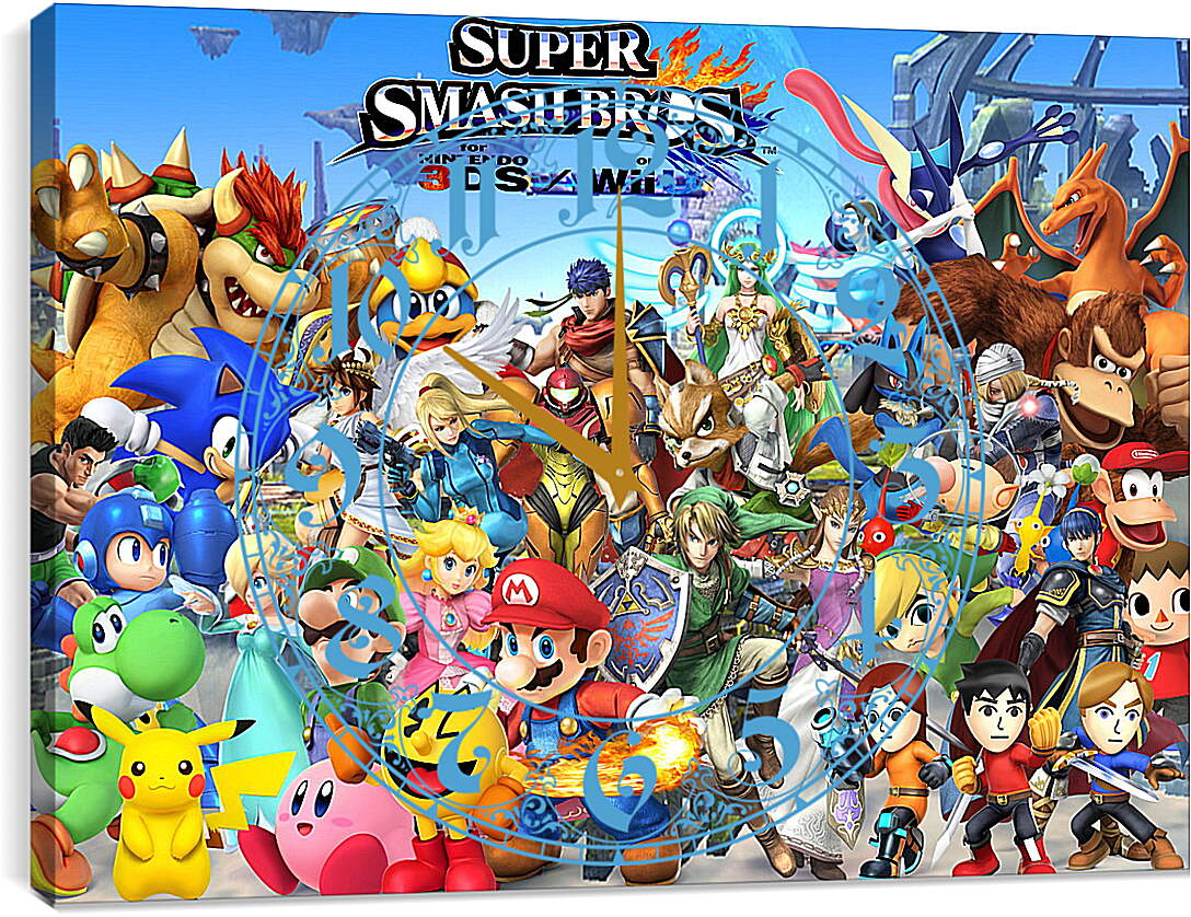 Часы картина - Super Smash Bros. For Nintendo 3ds And Wii U
