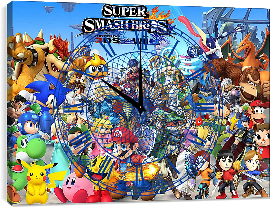 Часы картина - Super Smash Bros. For Nintendo 3ds And Wii U
