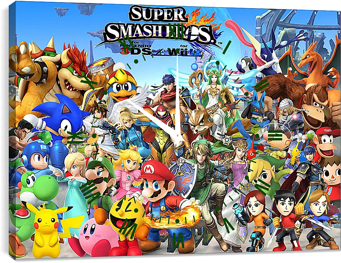 Часы картина - Super Smash Bros. For Nintendo 3ds And Wii U
