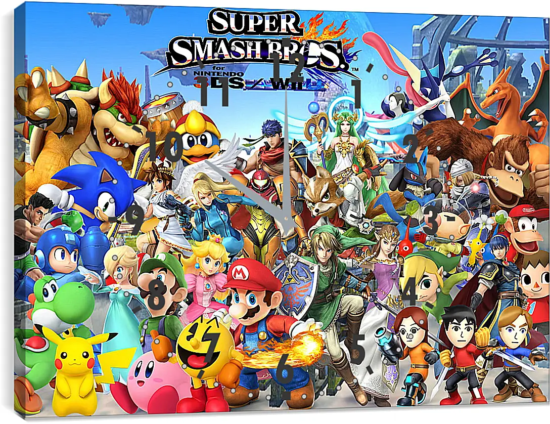 Часы картина - Super Smash Bros. For Nintendo 3ds And Wii U

