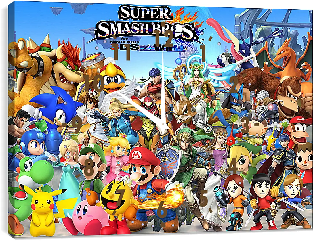 Часы картина - Super Smash Bros. For Nintendo 3ds And Wii U
