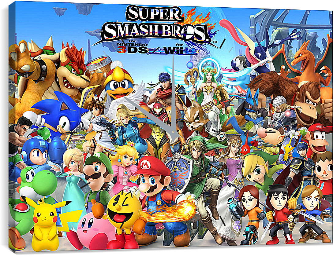 Часы картина - Super Smash Bros. For Nintendo 3ds And Wii U
