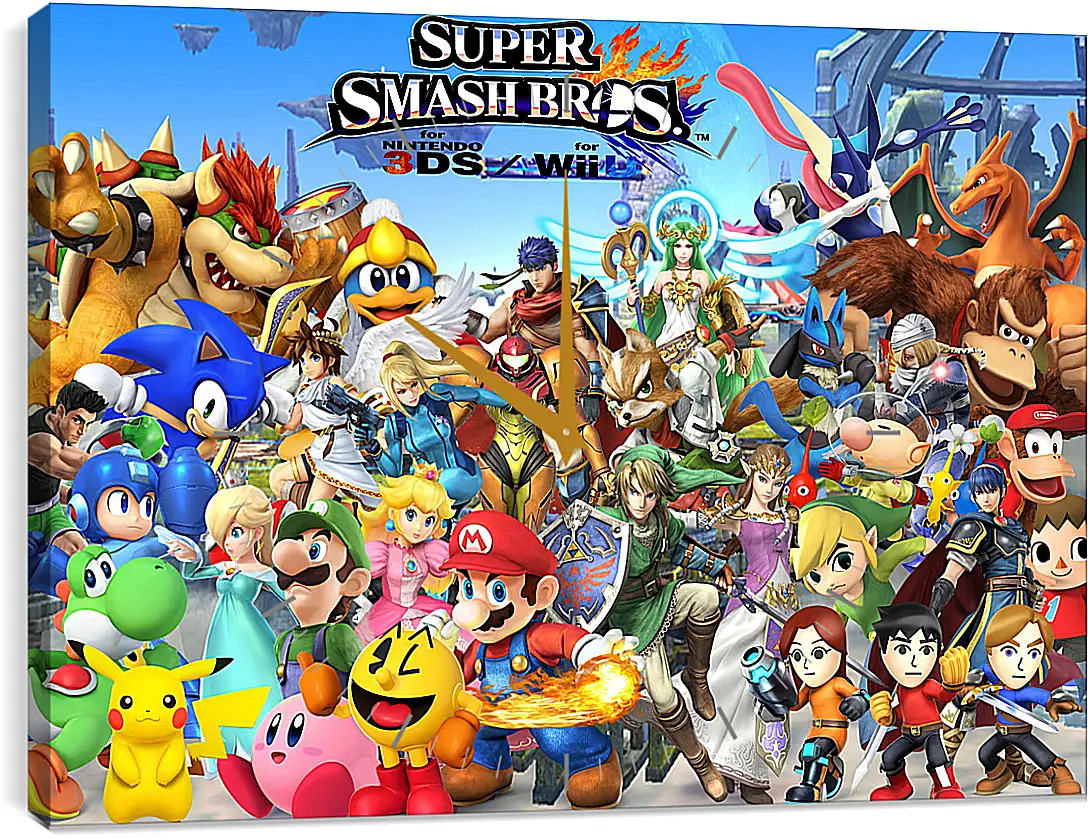 Часы картина - Super Smash Bros. For Nintendo 3ds And Wii U
