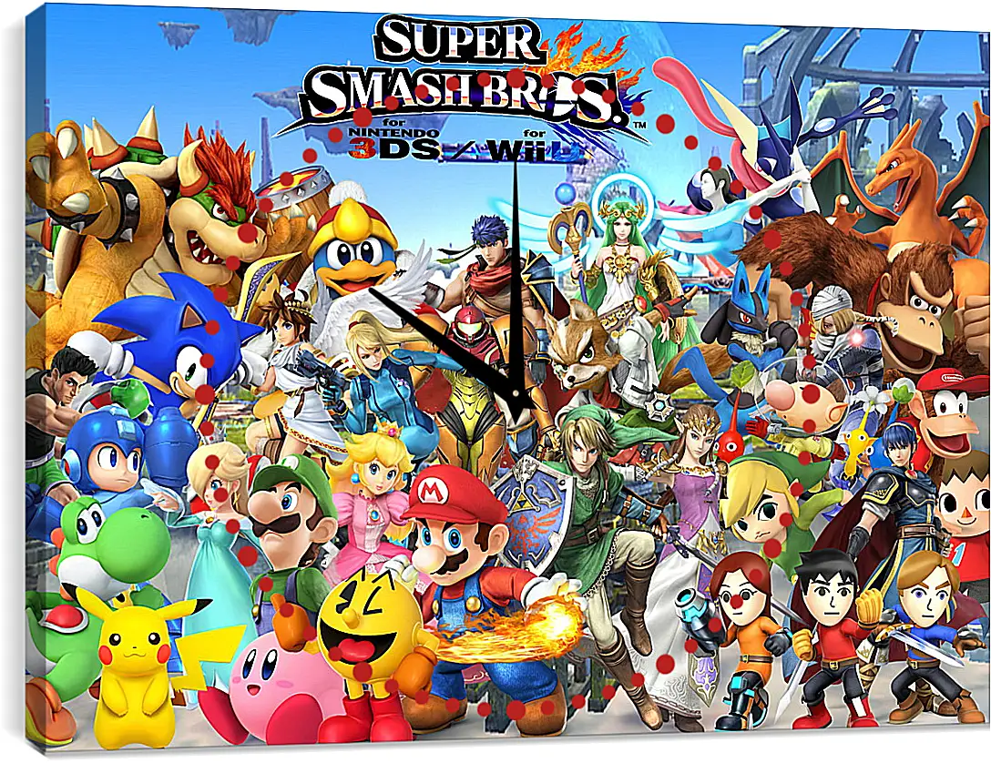 Часы картина - Super Smash Bros. For Nintendo 3ds And Wii U
