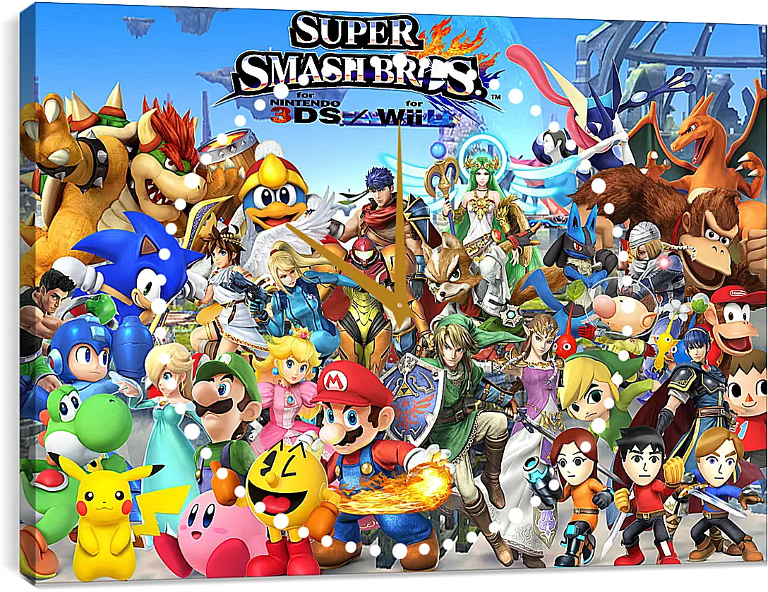 Часы картина - Super Smash Bros. For Nintendo 3ds And Wii U
