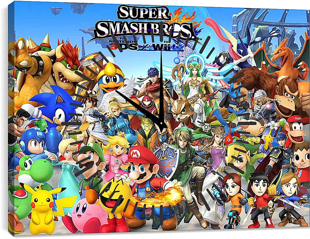 Часы картина - Super Smash Bros. For Nintendo 3ds And Wii U
