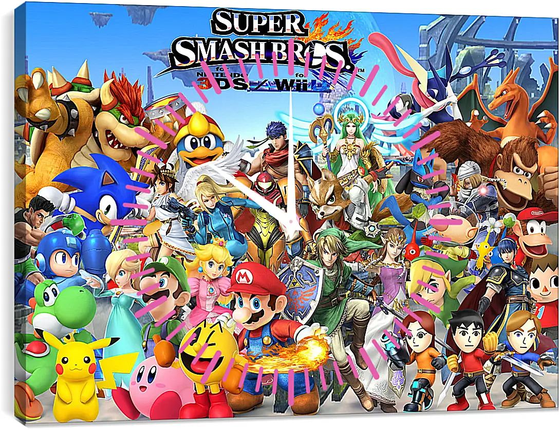 Часы картина - Super Smash Bros. For Nintendo 3ds And Wii U
