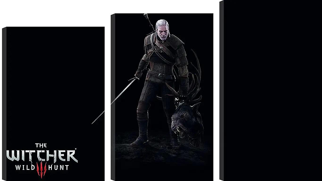 Модульная картина - The Witcher 3: Wild Hunt (Ведьмак), Геральт с головой лешего