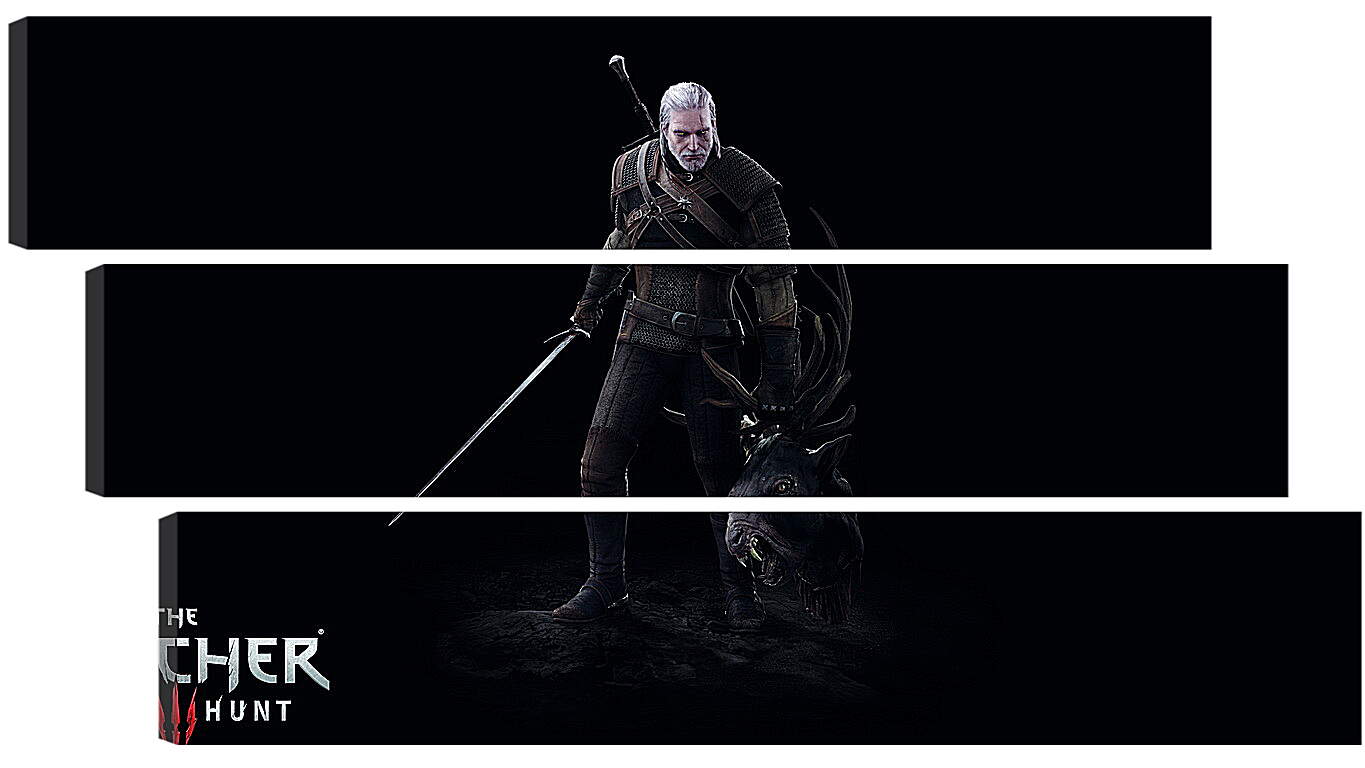 Модульная картина - The Witcher 3: Wild Hunt (Ведьмак), Геральт с головой лешего