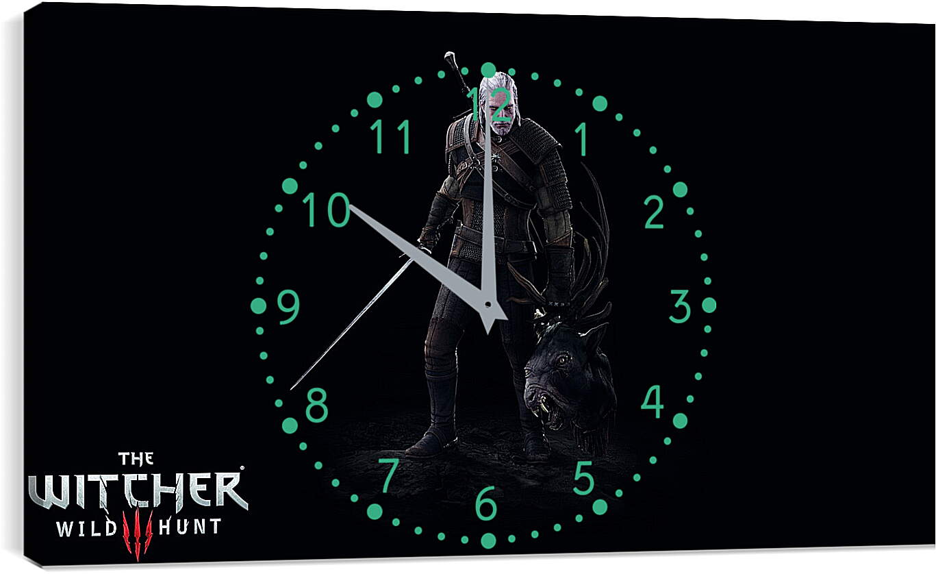 Часы картина - The Witcher 3: Wild Hunt (Ведьмак), Геральт с головой лешего