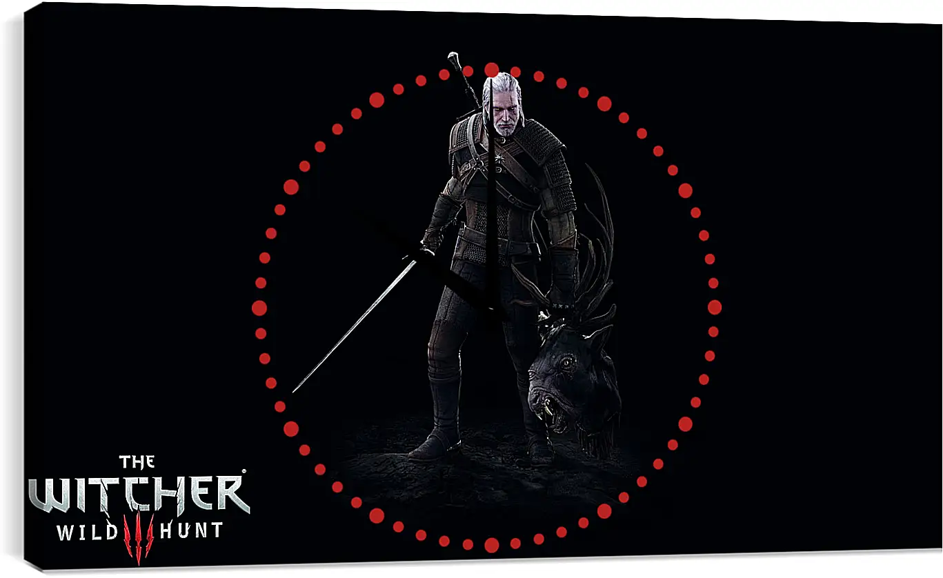 Часы картина - The Witcher 3: Wild Hunt (Ведьмак), Геральт с головой лешего