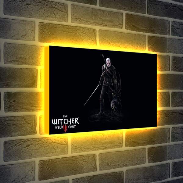 Лайтбокс световая панель - The Witcher 3: Wild Hunt (Ведьмак), Геральт с головой лешего