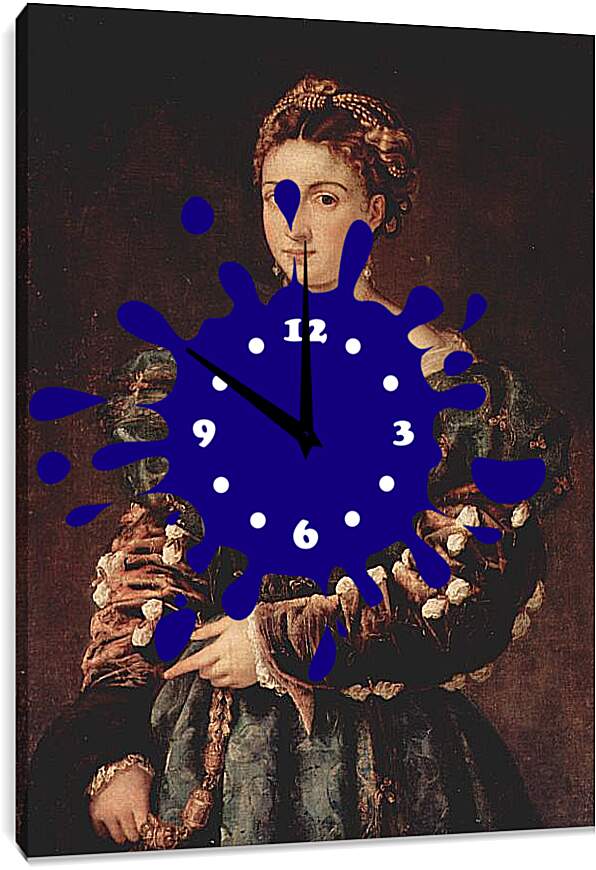 Часы картина - Красавица. Тициан Вечеллио
